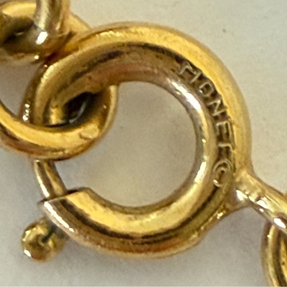 Vintage Monet MCM Starburst Atomic Burst Pendant 18” Chain Necklace Gold Tone - Picture 8 of 11